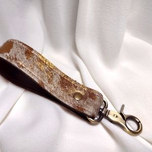 Leather wristlet